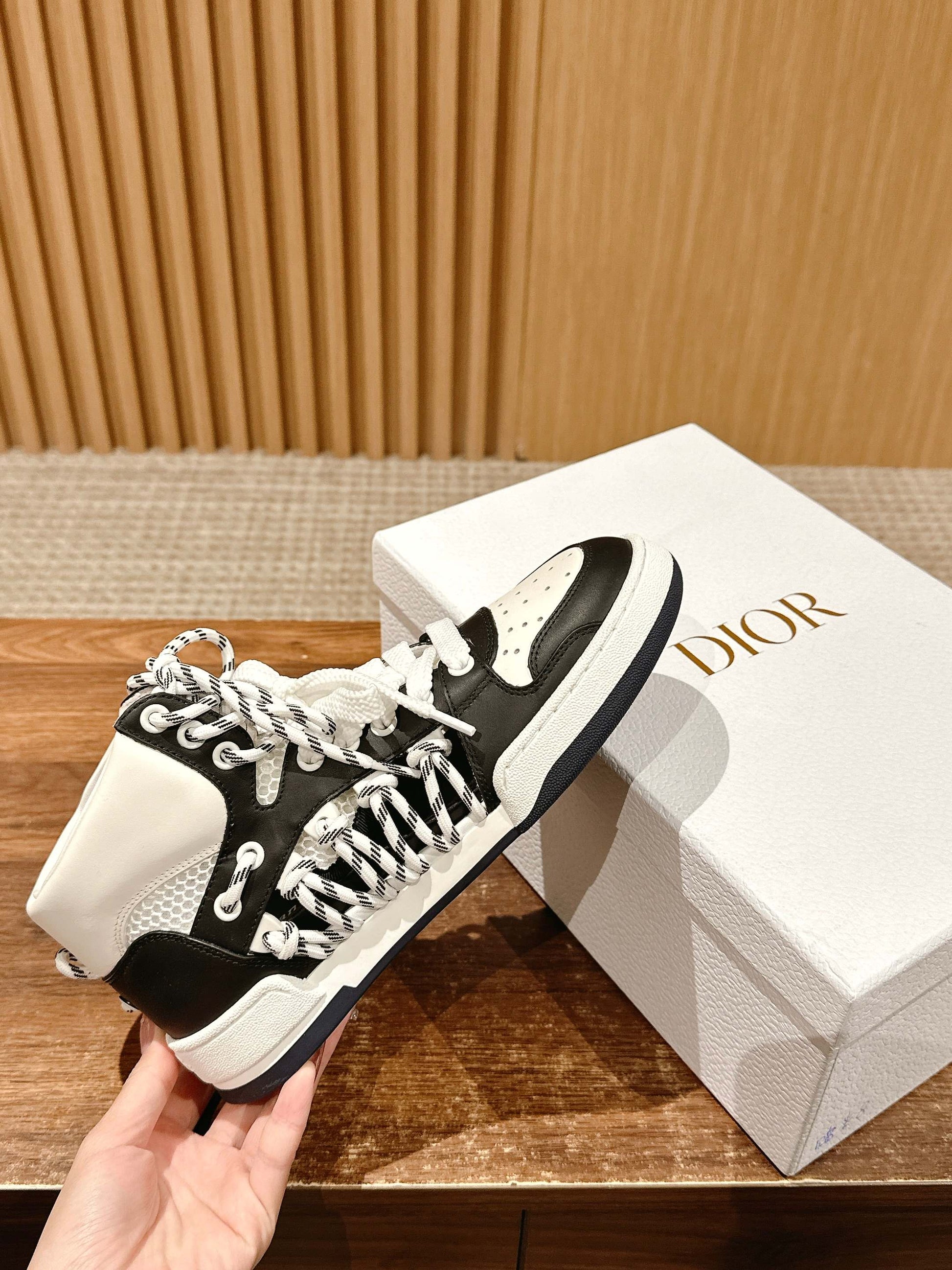 Dior First High-Top Sneaker, Panda