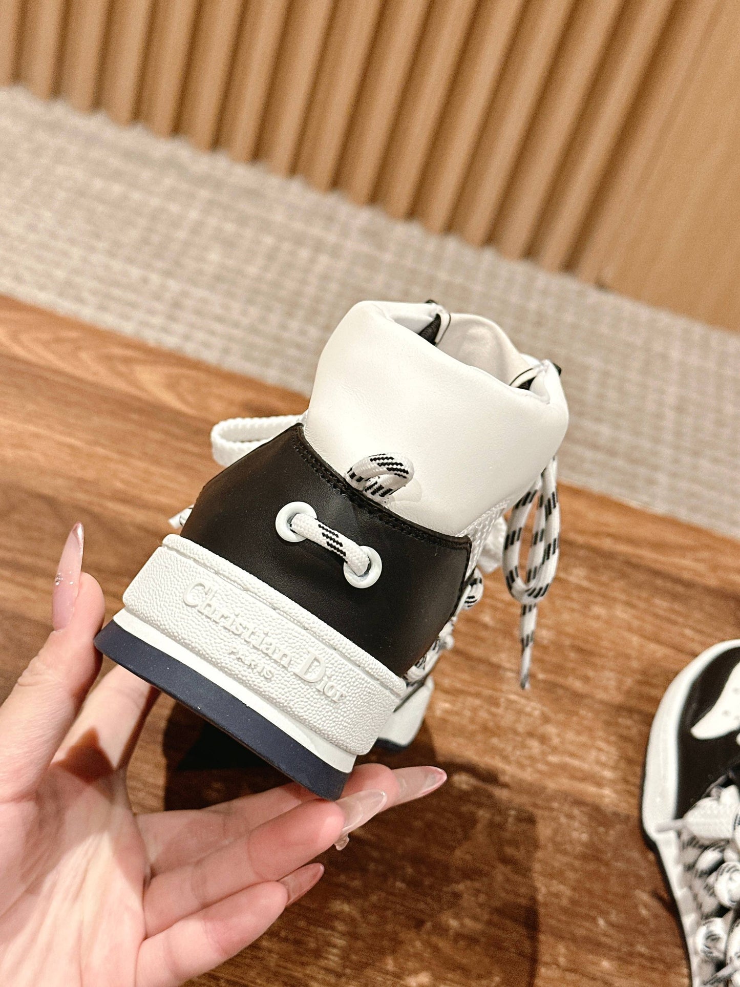 Dior First High-Top Sneaker, Panda