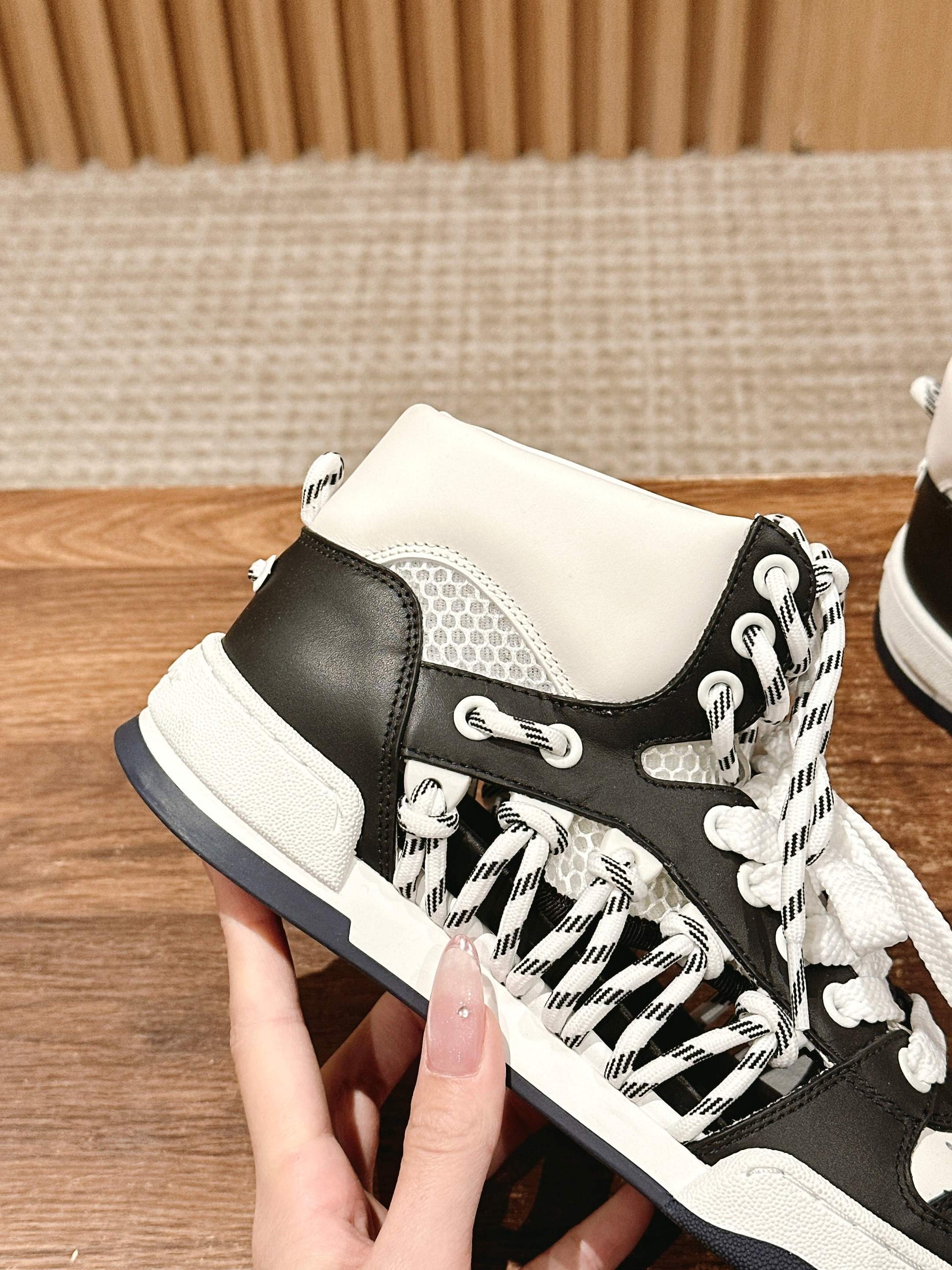 Dior First High-Top Sneaker, Panda