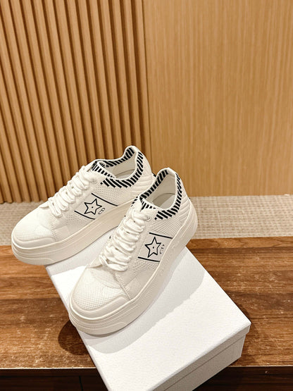 Dior First High-Top Sneaker, Orange