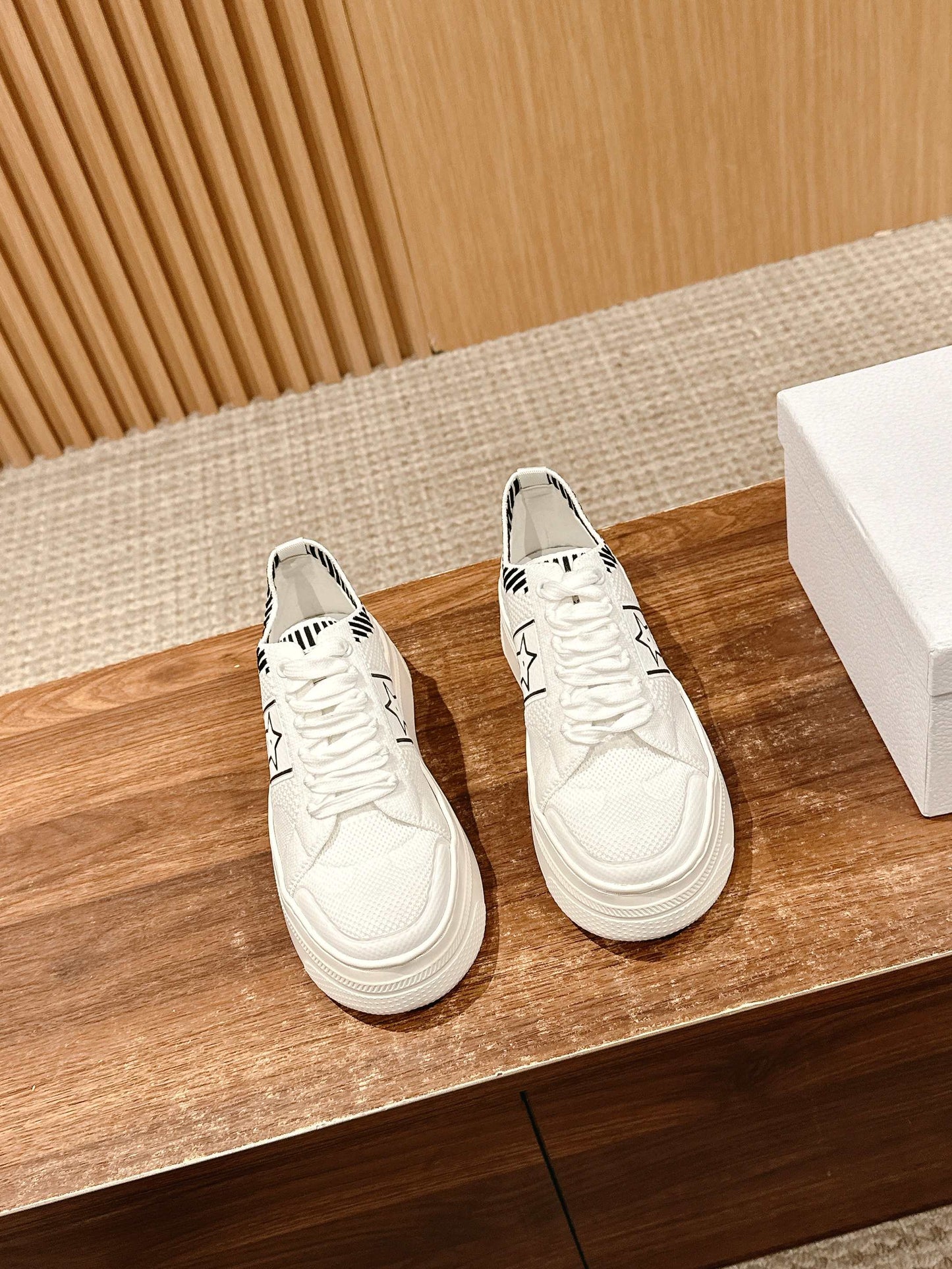 Dior First High-Top Sneaker, Orange