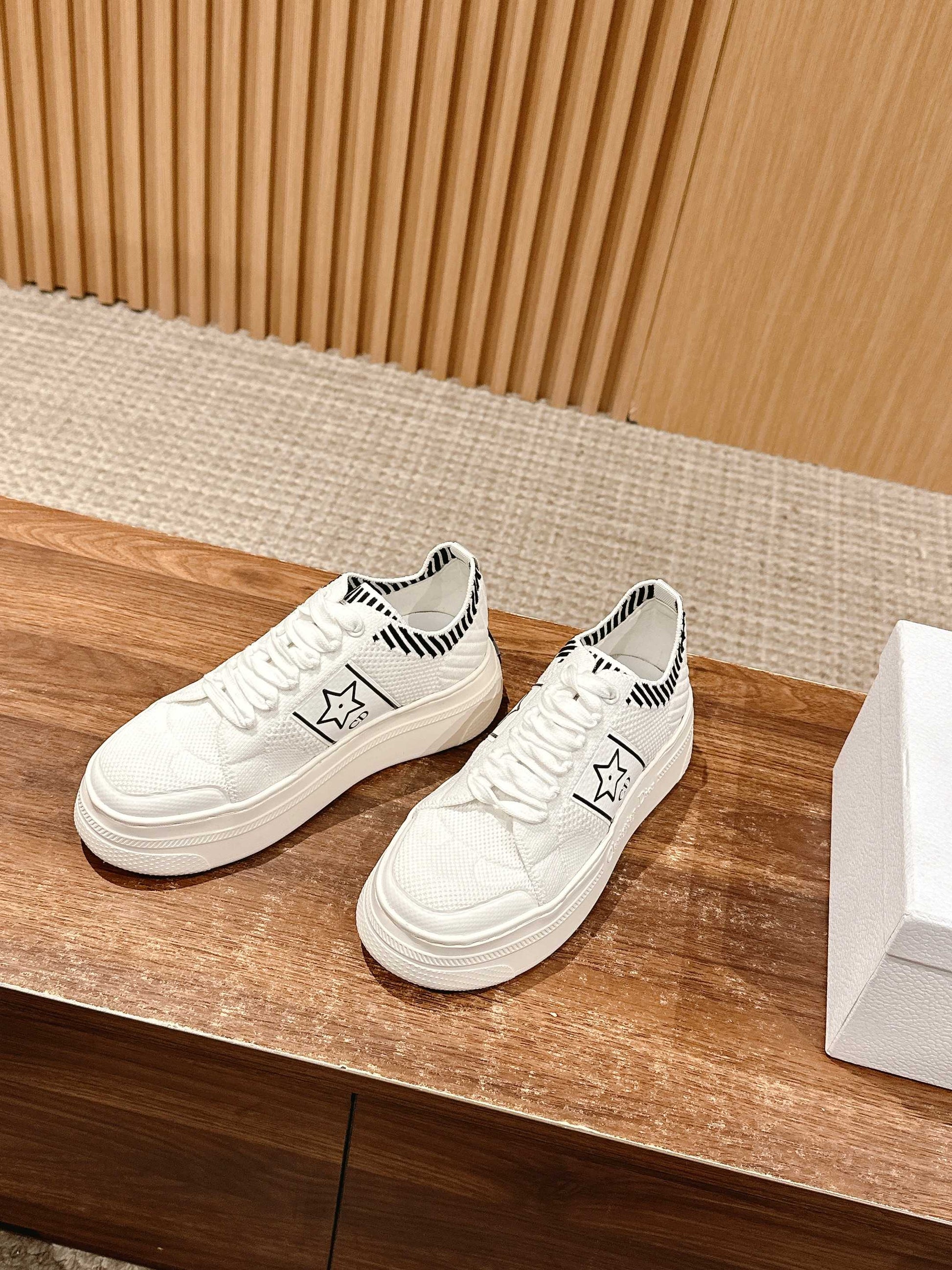 Dior First High-Top Sneaker, Orange