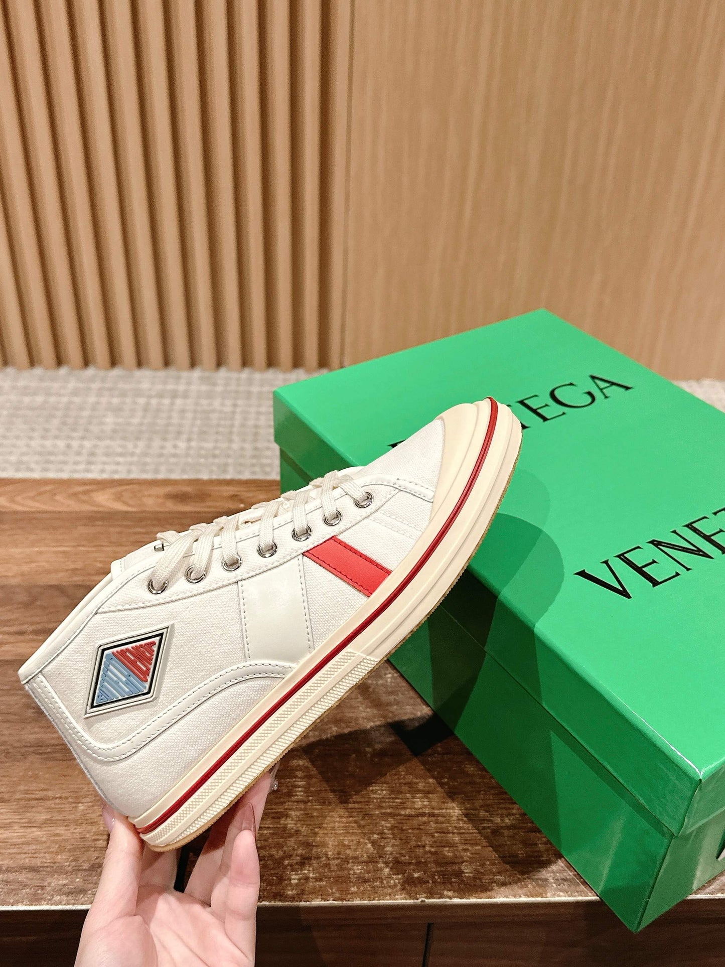 Bottega Veneta Retro Eliot Sneakers, Red