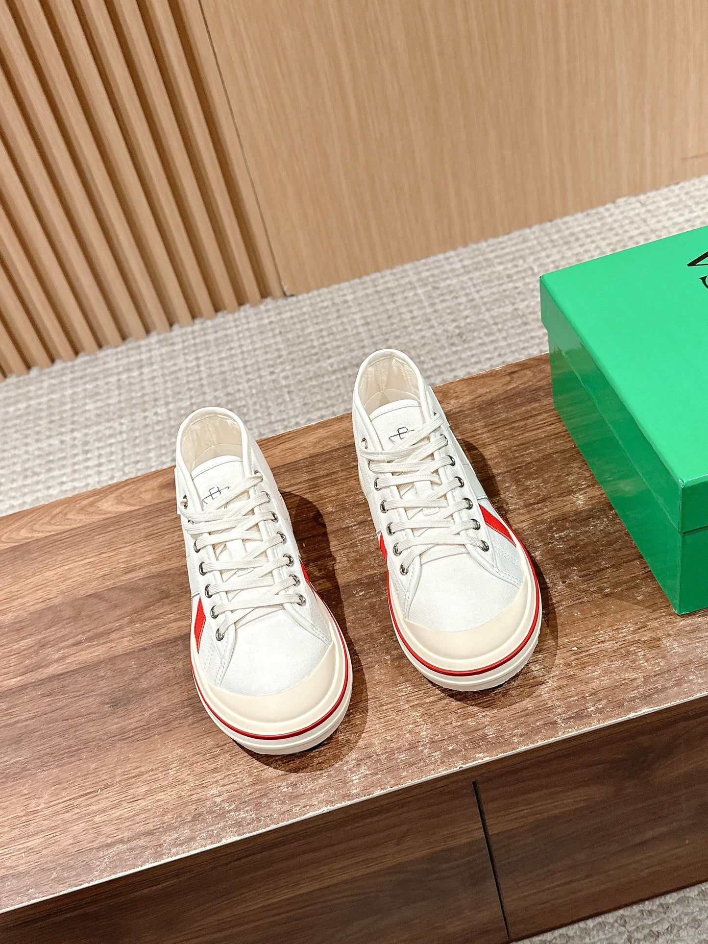 Bottega Veneta Retro Eliot Sneakers, Red