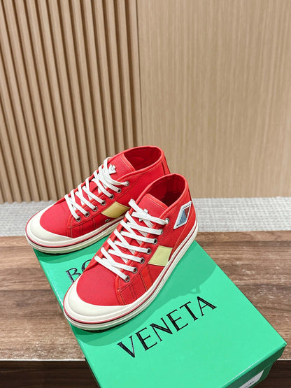 Bottega Veneta Retro Eliot Sneakers, Full Red