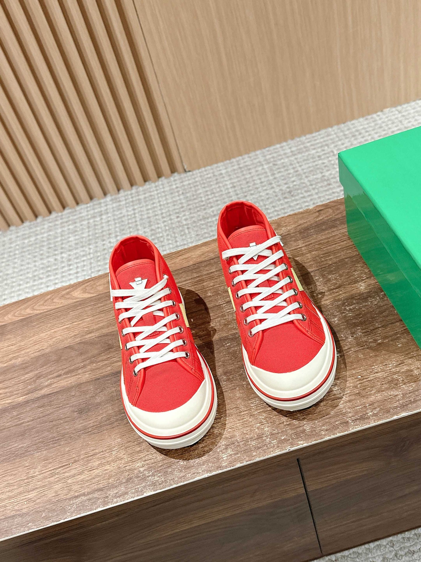 Bottega Veneta Retro Eliot Sneakers, Full Red