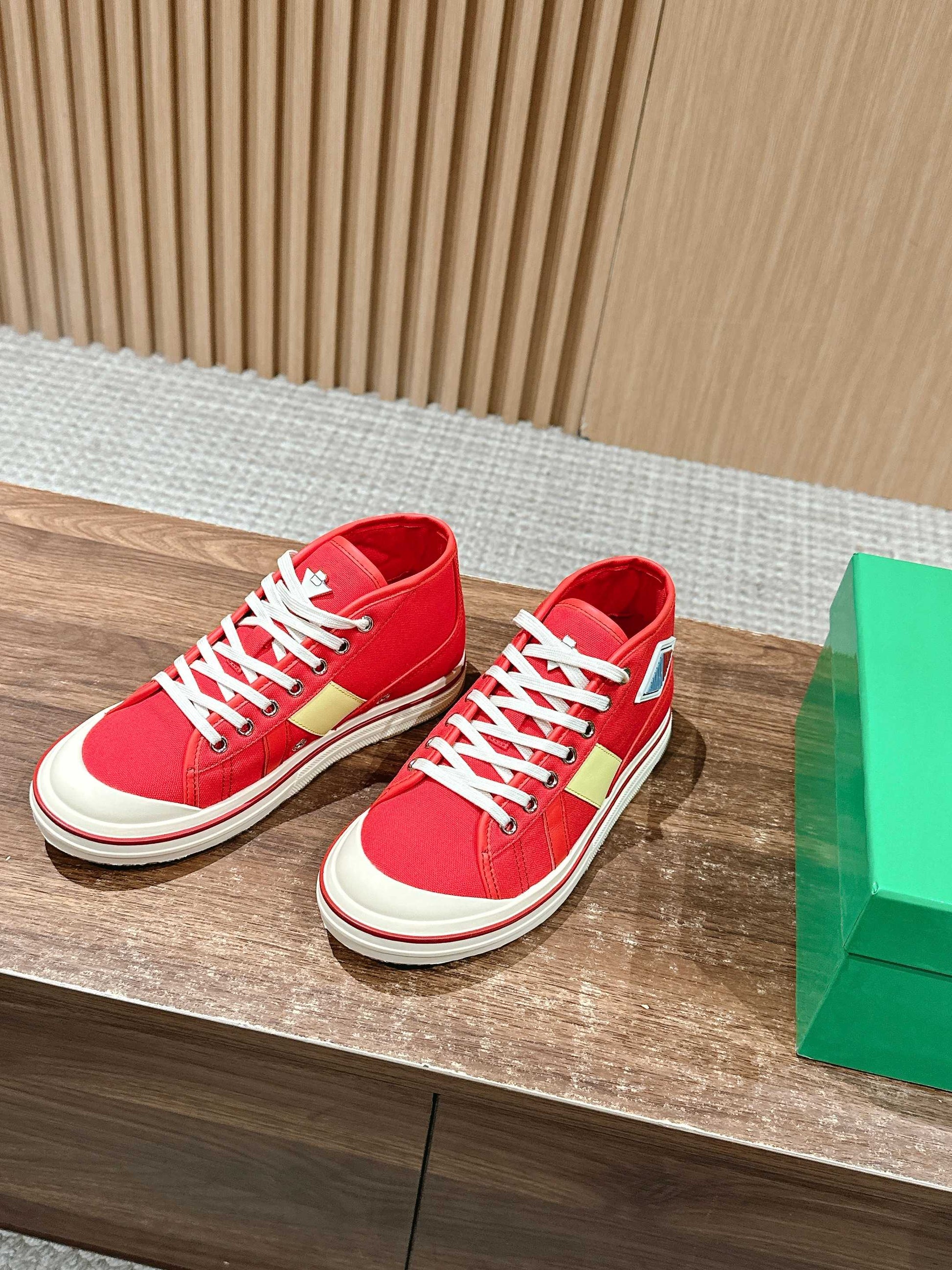 Bottega Veneta Retro Eliot Sneakers, Full Red