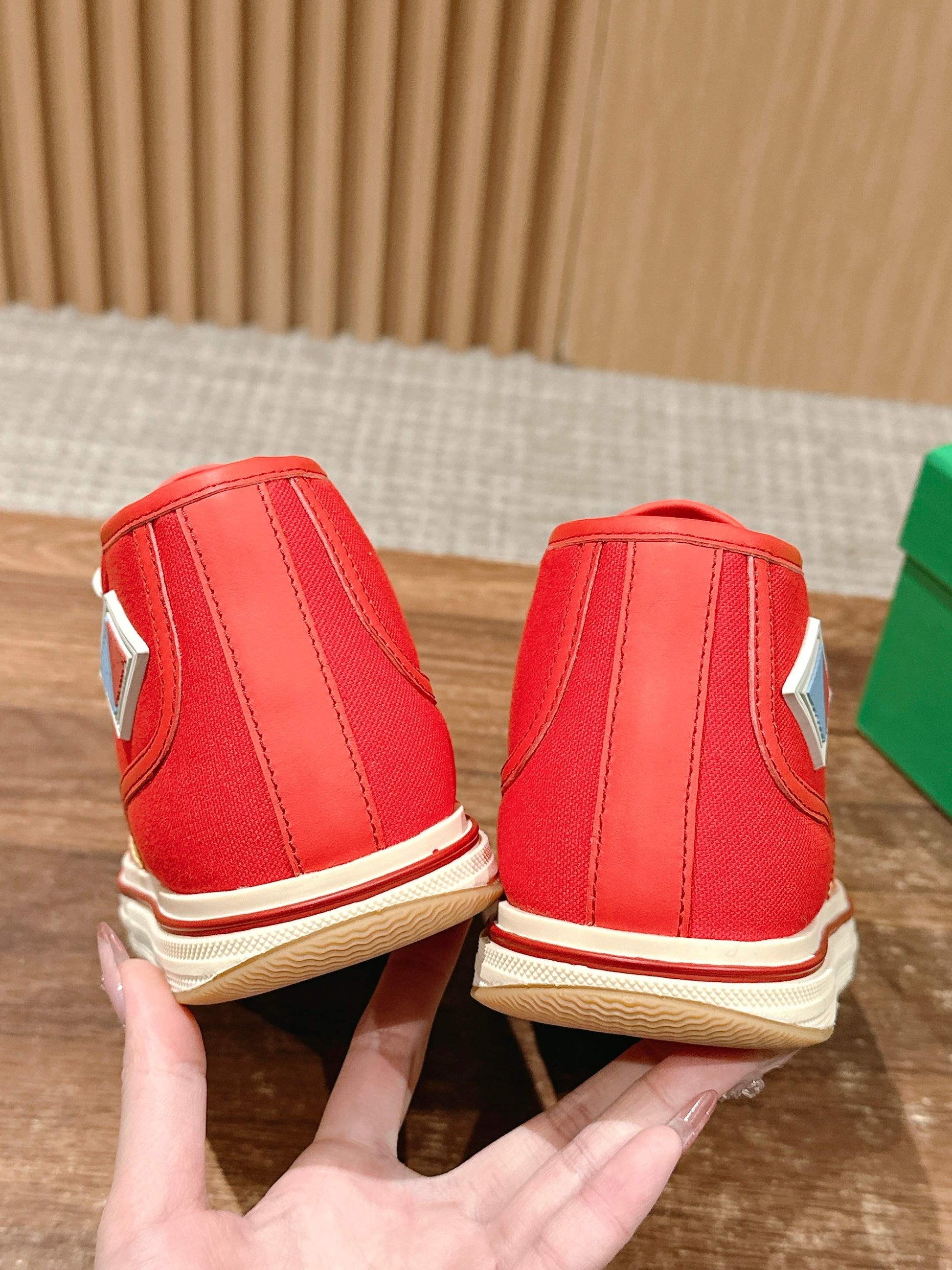 Bottega Veneta Retro Eliot Sneakers, Full Red