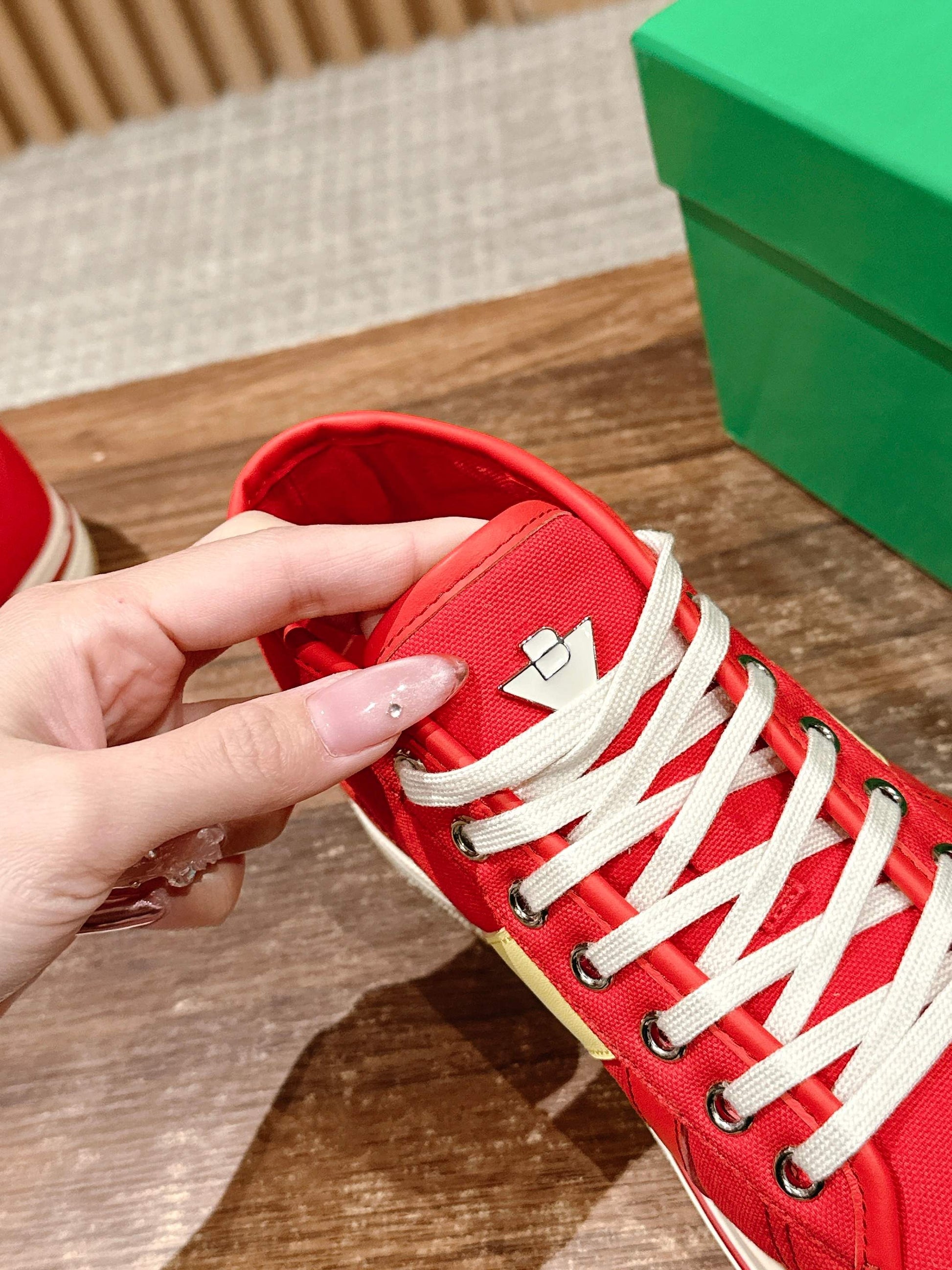 Bottega Veneta Retro Eliot Sneakers, Full Red