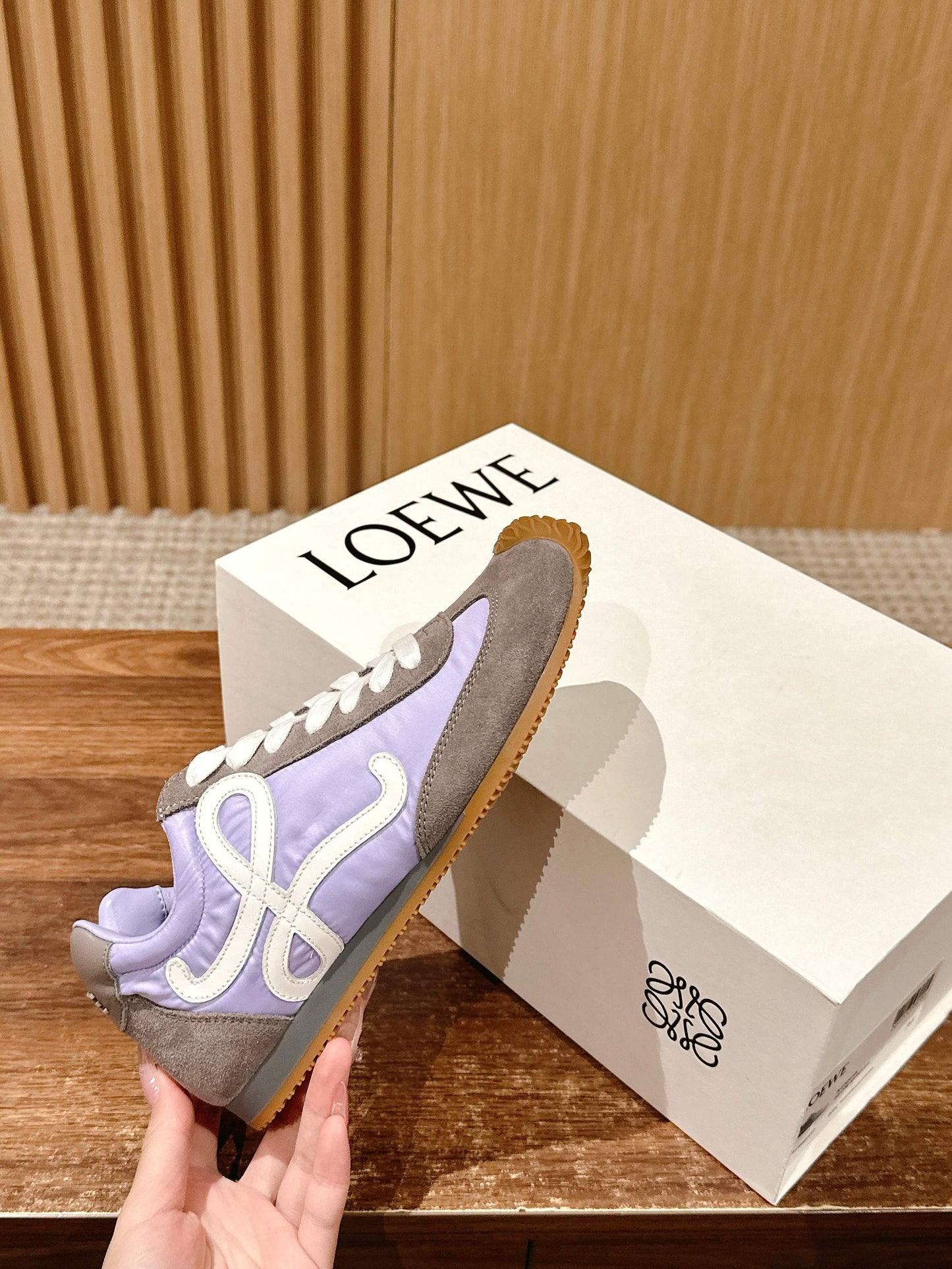 Loewe Ballet Runner 2.0 in nylon and calfskin 05