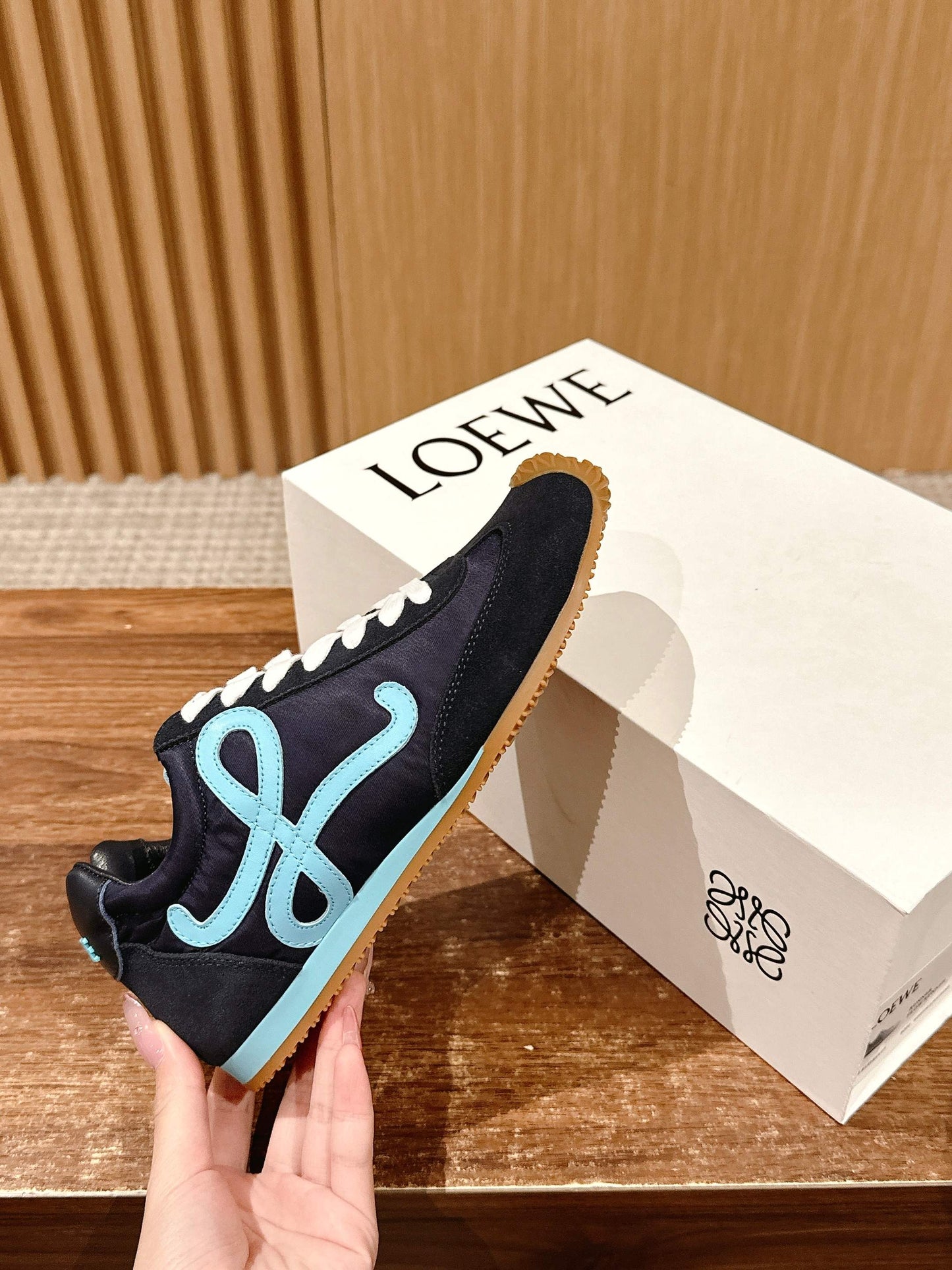 Loewe Ballet Runner 2.0 in nylon and calfskin 04