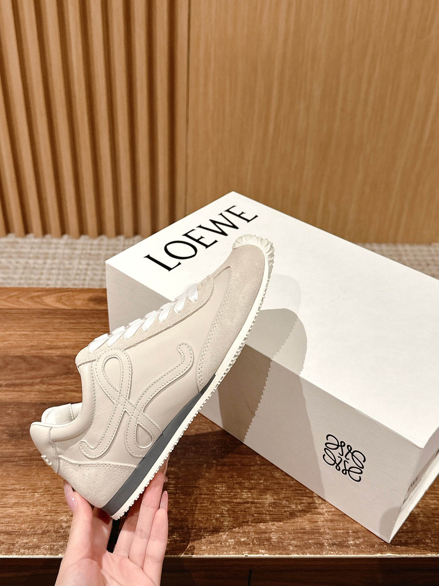 Loewe Ballet Runner 2.0 in nylon and calfskin 01