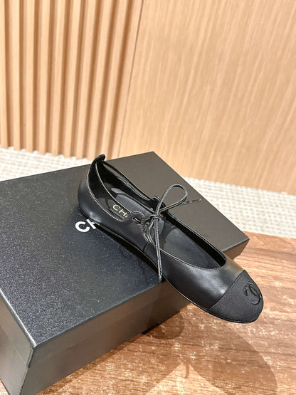 Chanel Mary Janes Flats, Black