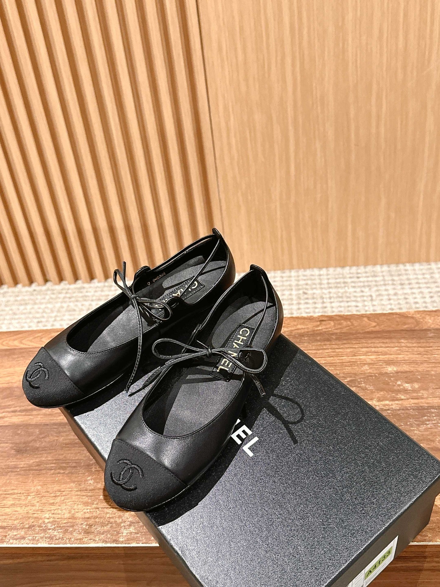 Chanel Mary Janes Flats, Black