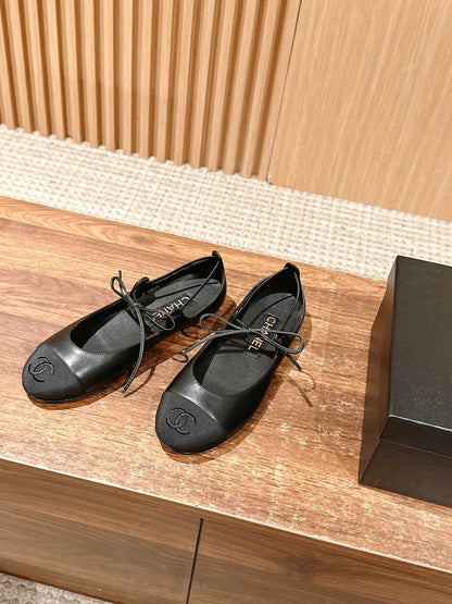 Chanel Mary Janes Flats, Black