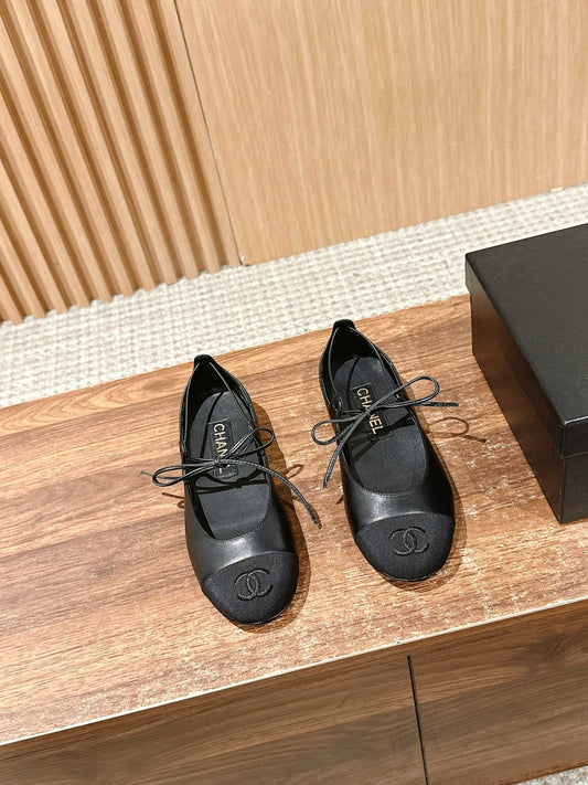 Chanel Mary Janes Flats, Black