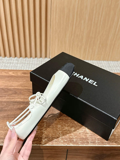 Chanel Mary Janes Flats, White