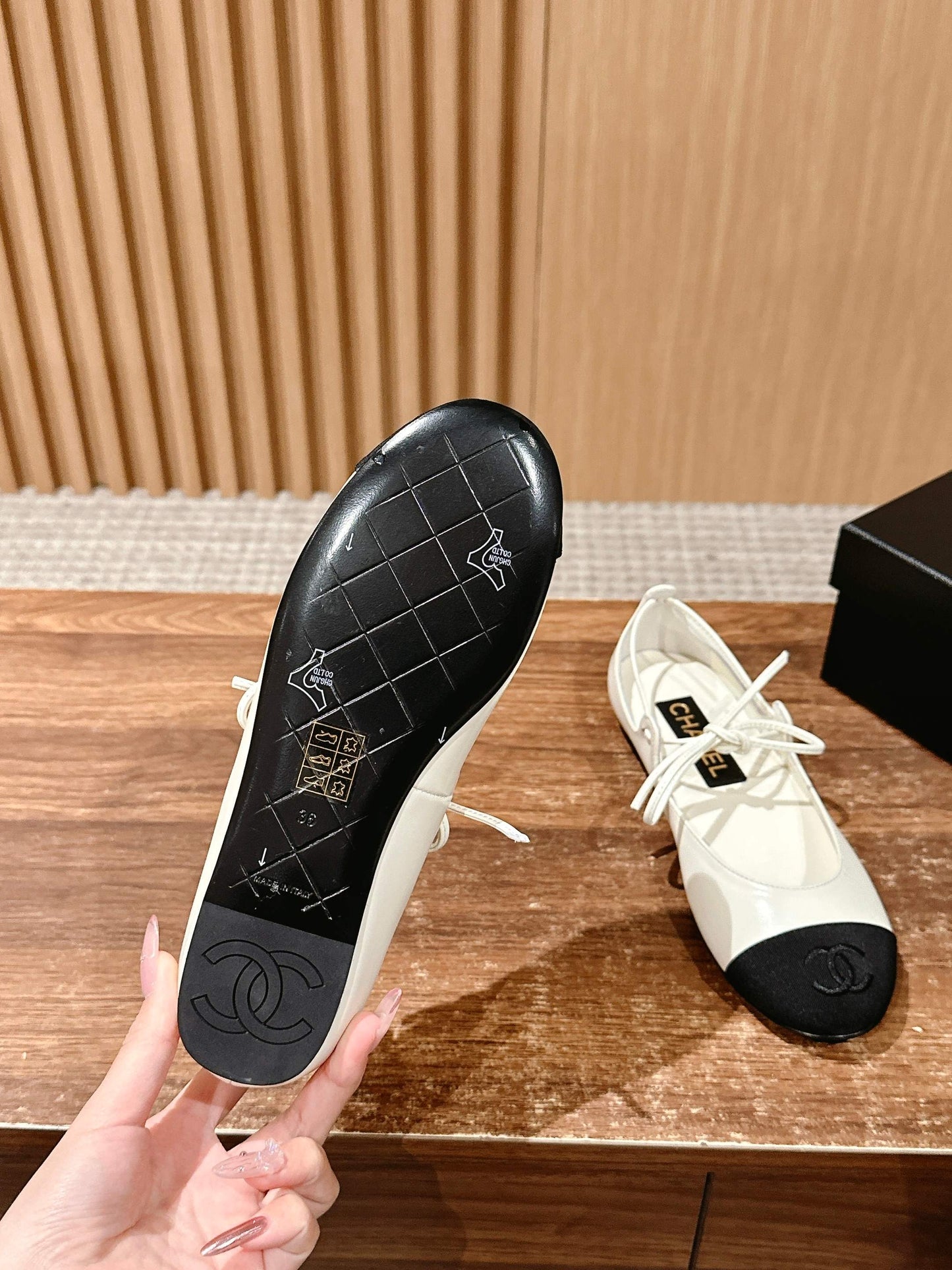 Chanel Mary Janes Flats, White