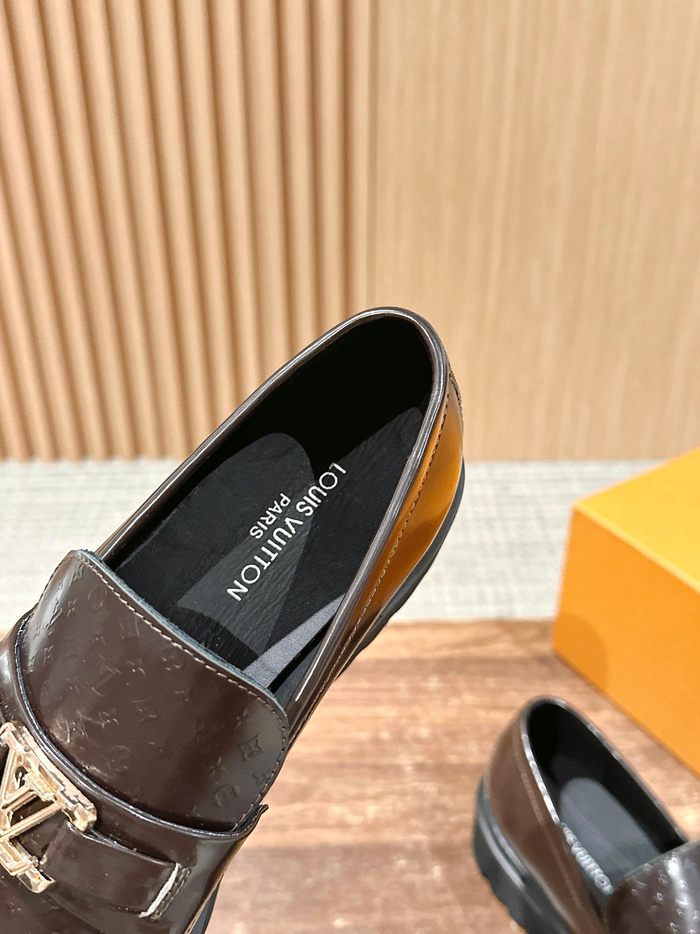 Louis Vuitton Thick-Sole Derby Mary-Jane Loafers, Brown