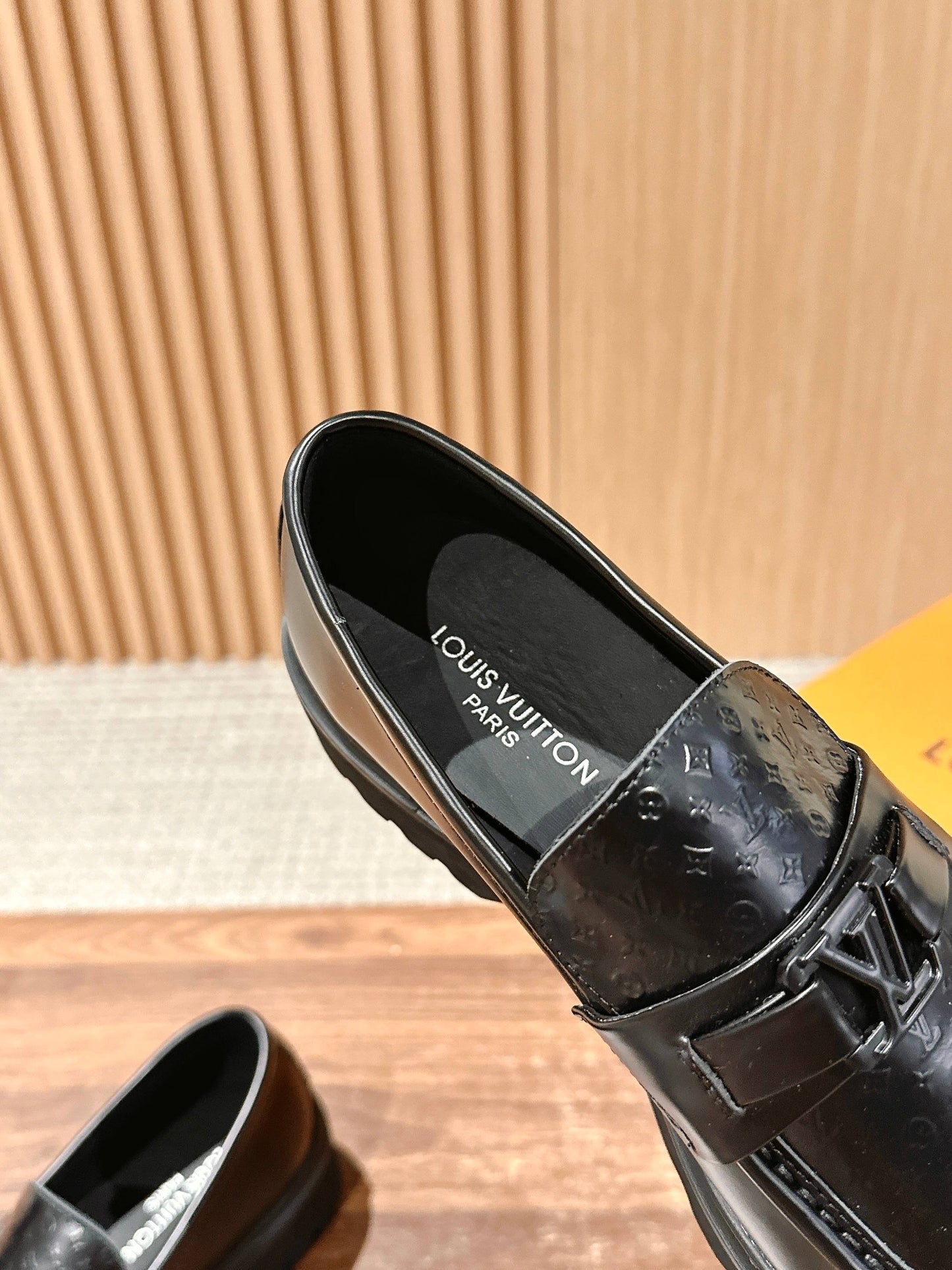 Louis Vuitton Thick-Sole Derby Mary-Jane Loafers, Black