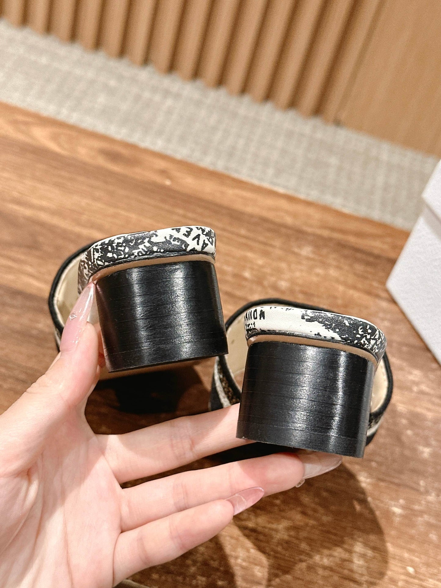 Dior Embroidered Slides, Square-Toe 05