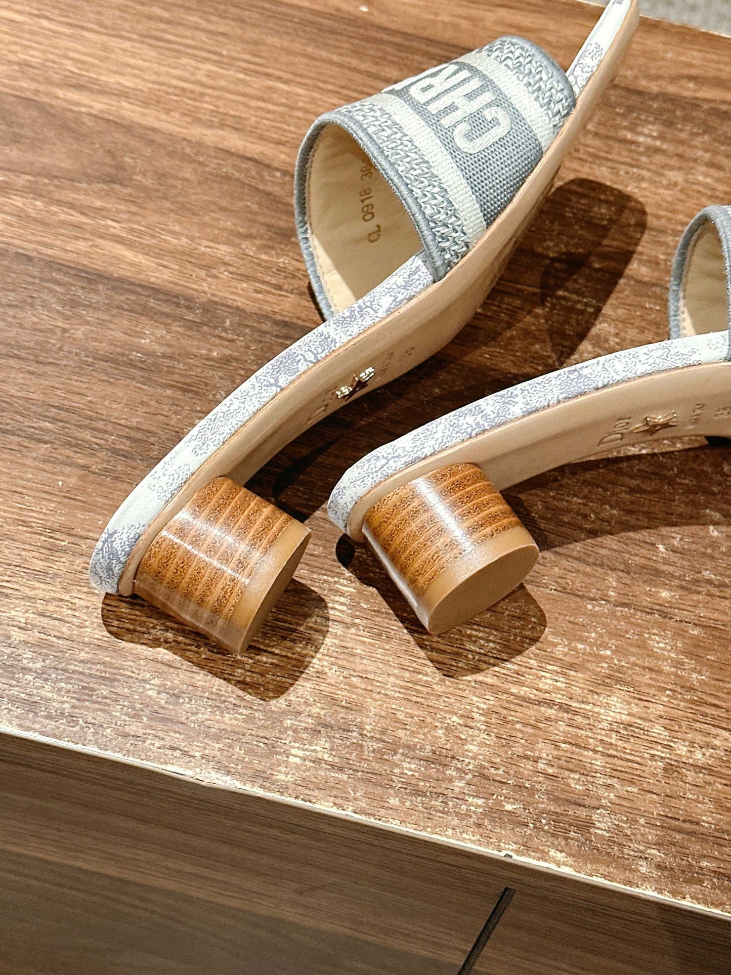 Dior Embroidered Slides, Square-Toe 04