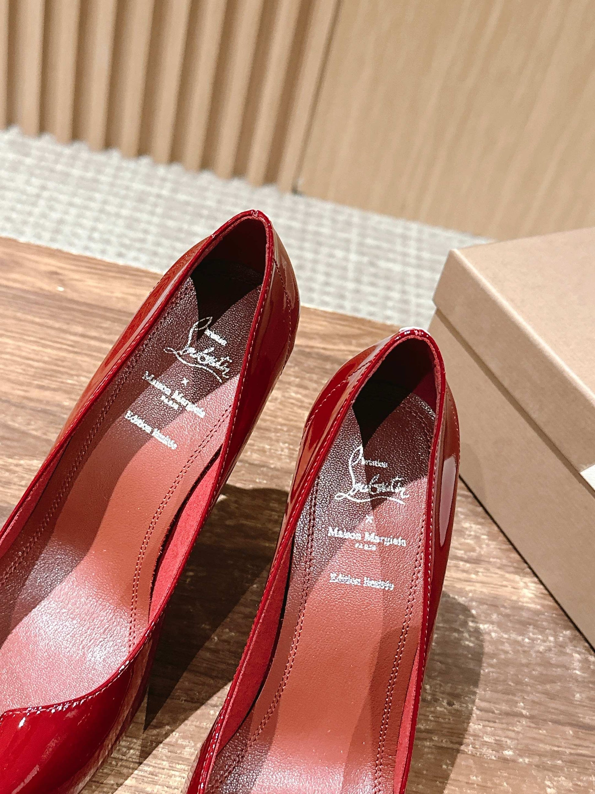 Christian Louboutin × Maison Margiela Split-Toe Stiletto Pumps, Red