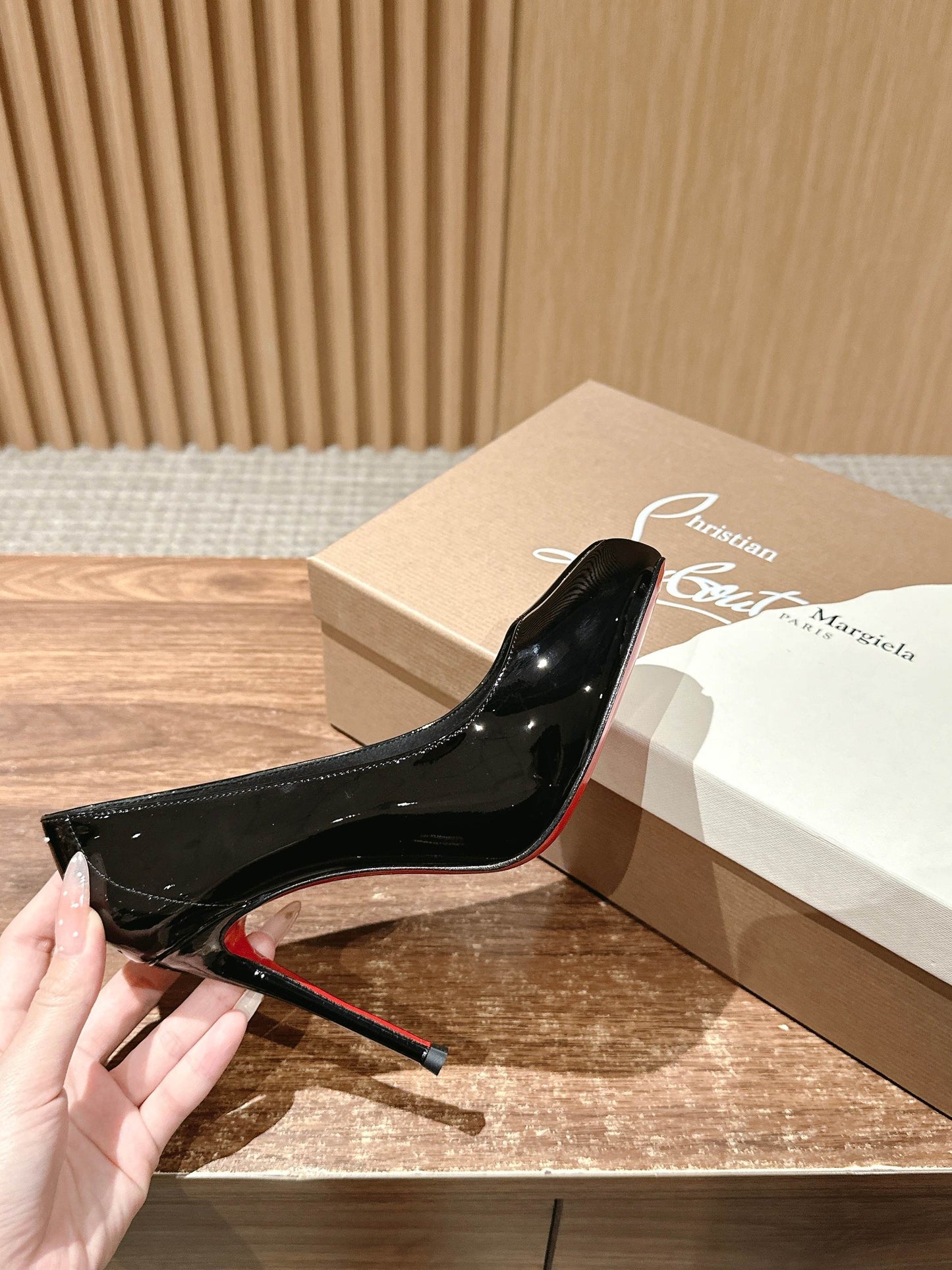 Christian Louboutin × Maison Margiela Split-Toe Stiletto Pumps, Black