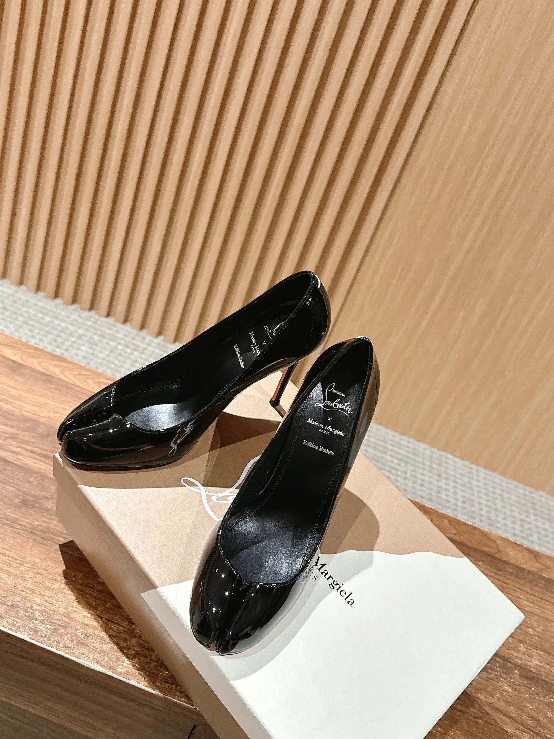 Christian Louboutin × Maison Margiela Split-Toe Stiletto Pumps, Black