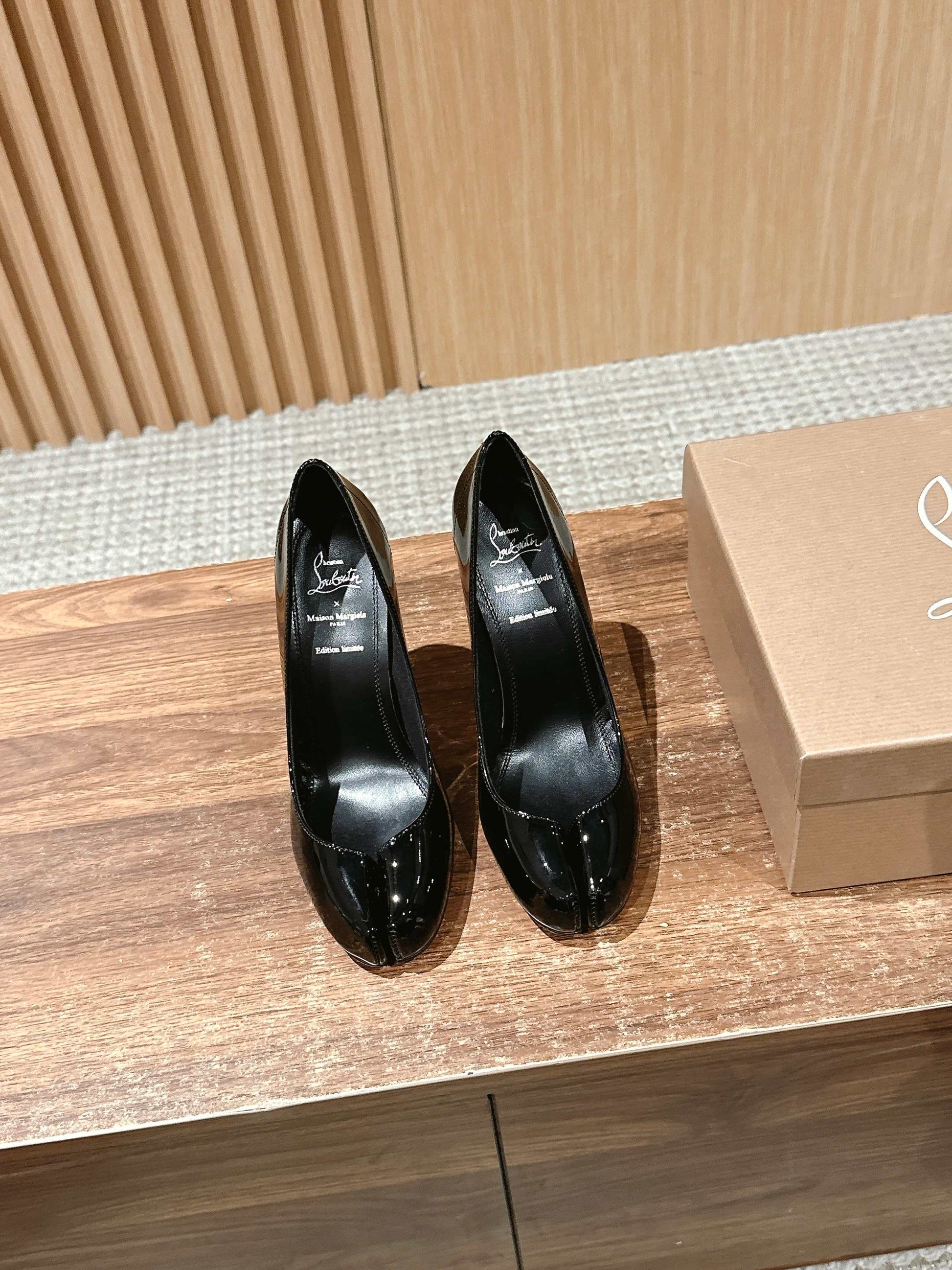 Christian Louboutin × Maison Margiela Split-Toe Stiletto Pumps, Black