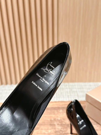 Christian Louboutin × Maison Margiela Split-Toe Stiletto Pumps, Black