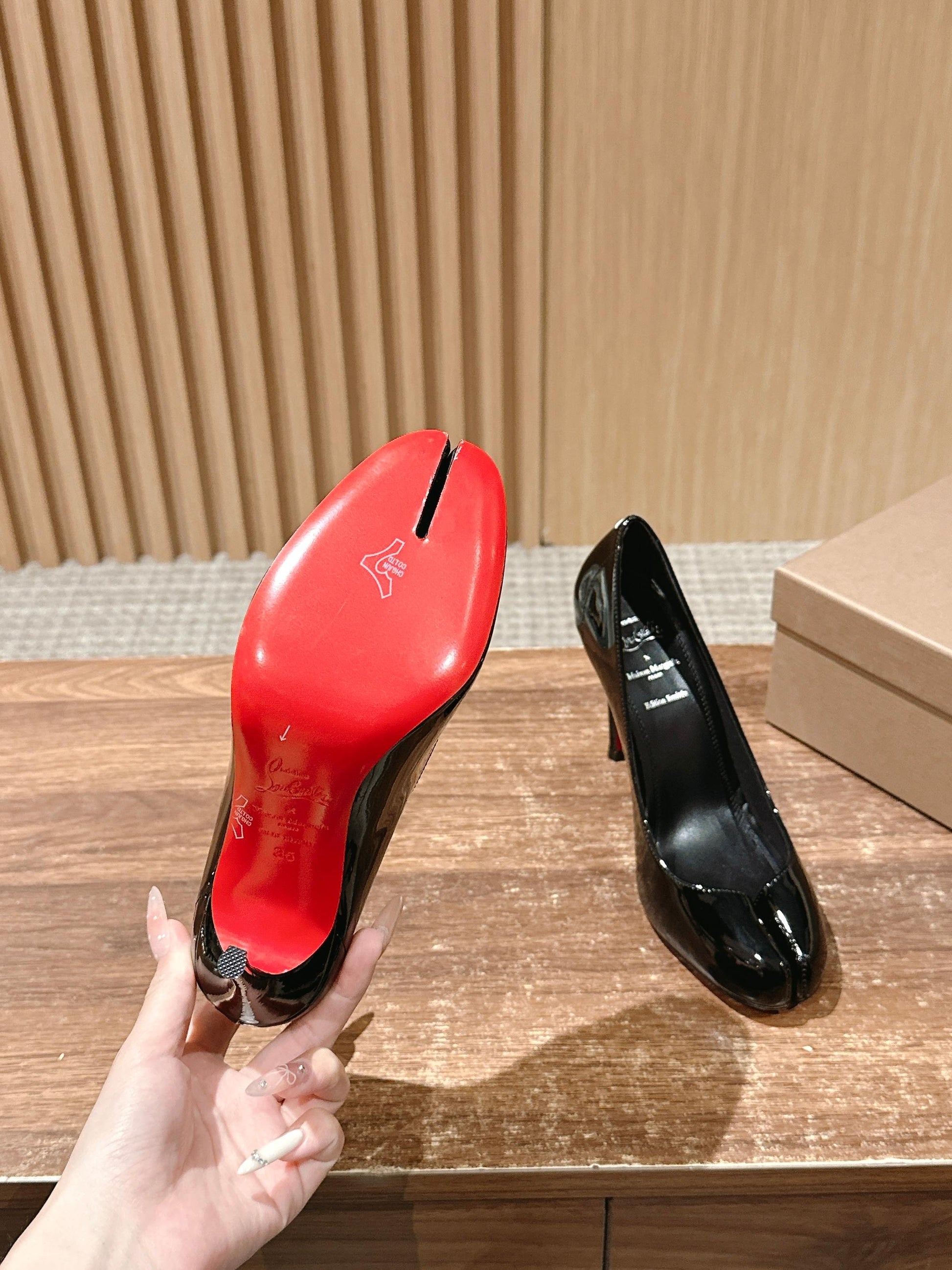 Christian Louboutin × Maison Margiela Split-Toe Stiletto Pumps, Black