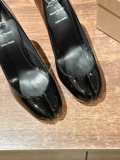 Christian Louboutin × Maison Margiela Split-Toe Stiletto Pumps, Black