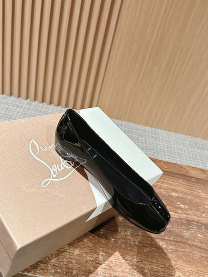 Christian Louboutin × Maison Margiela Split-Toe Flats, Black