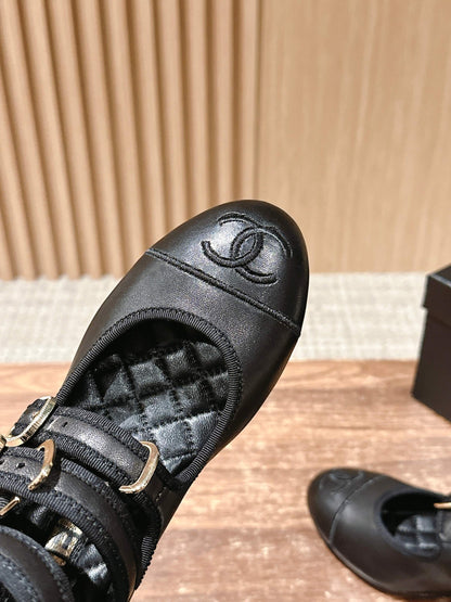 Chanel Triple-strap Block-heel Mary Janes