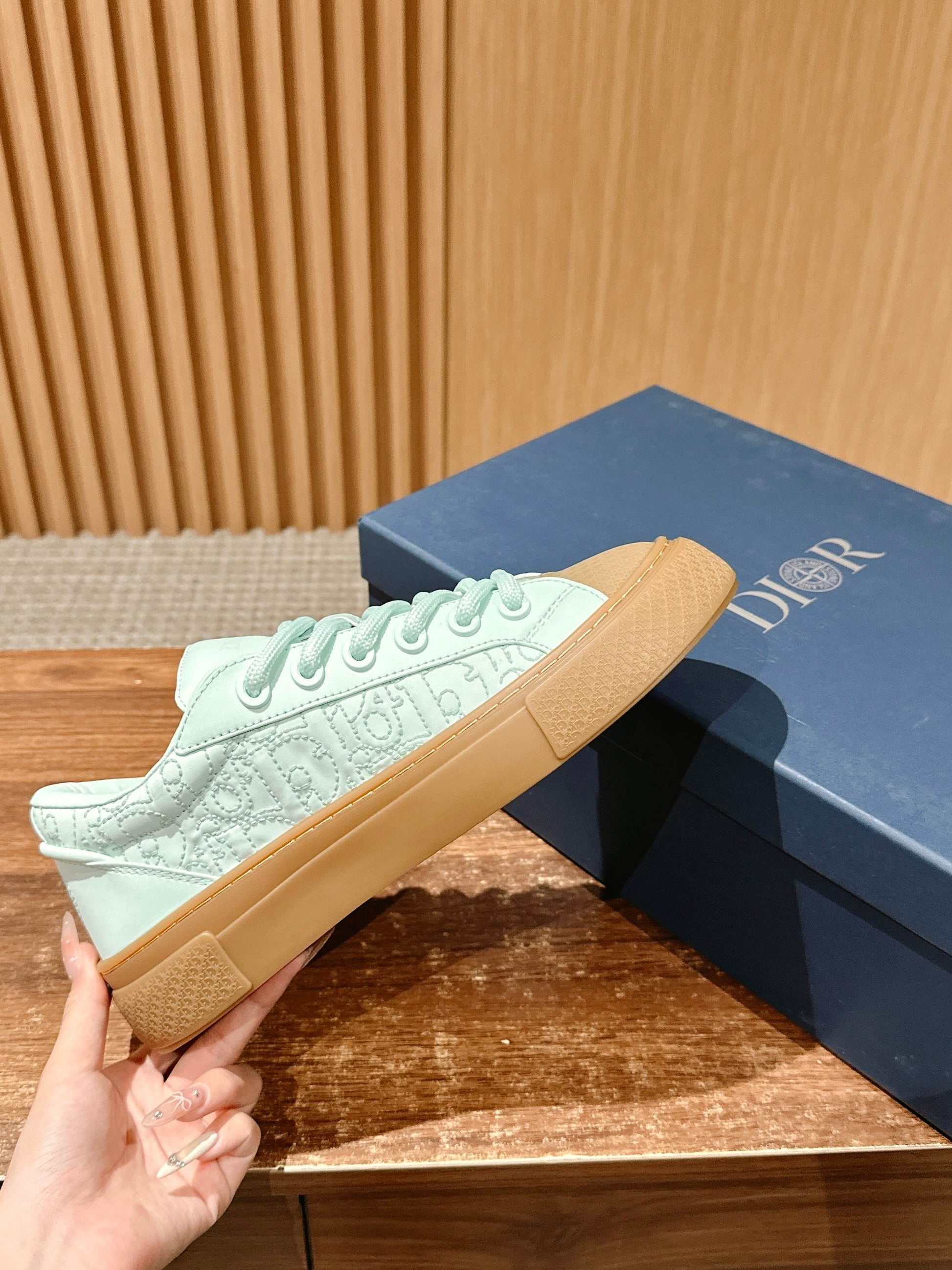 Dior x Stone Island B33# Casual Skate Sneakers, Green