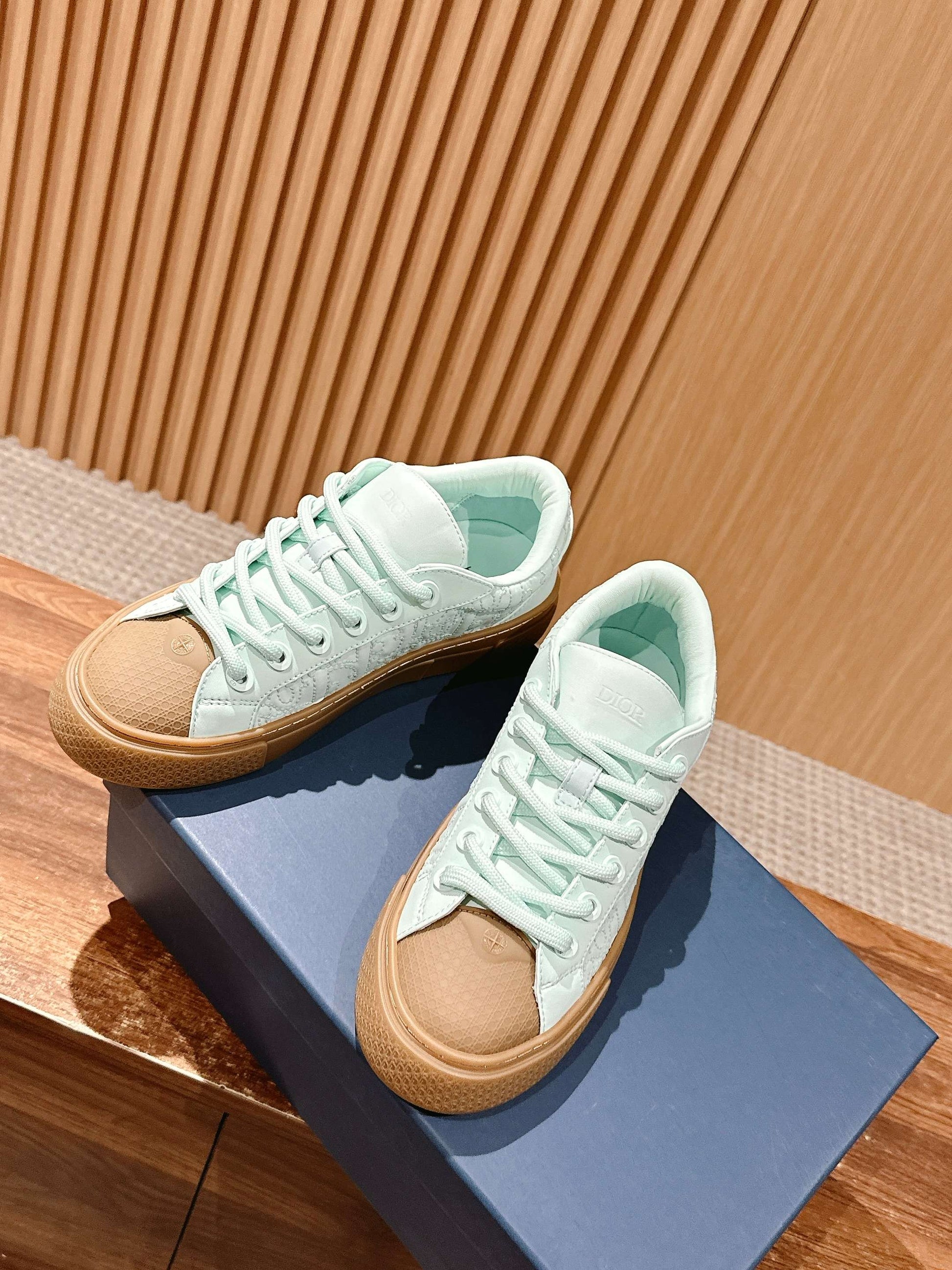 Dior x Stone Island B33# Casual Skate Sneakers, Green