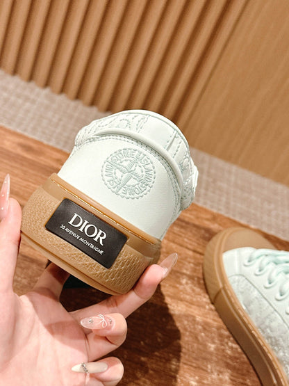 Dior x Stone Island B33# Casual Skate Sneakers, Green