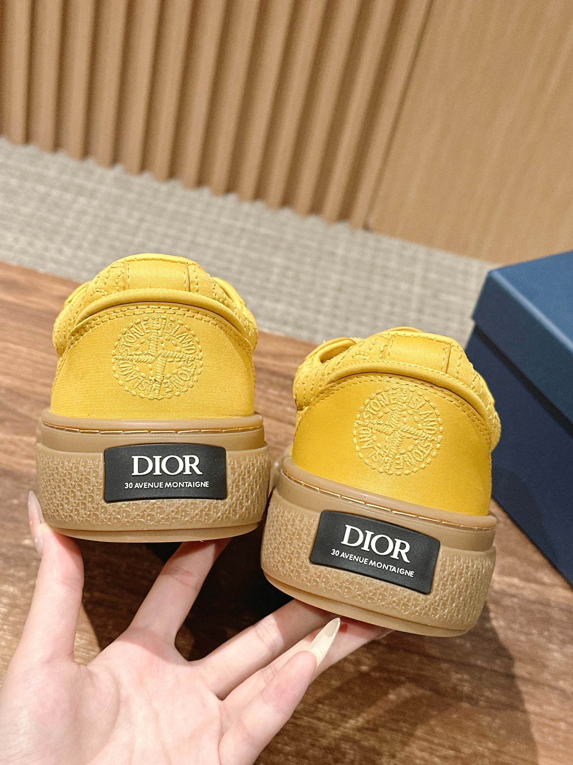 Dior x Stone Island B33# Casual Skate Sneakers, Yellow