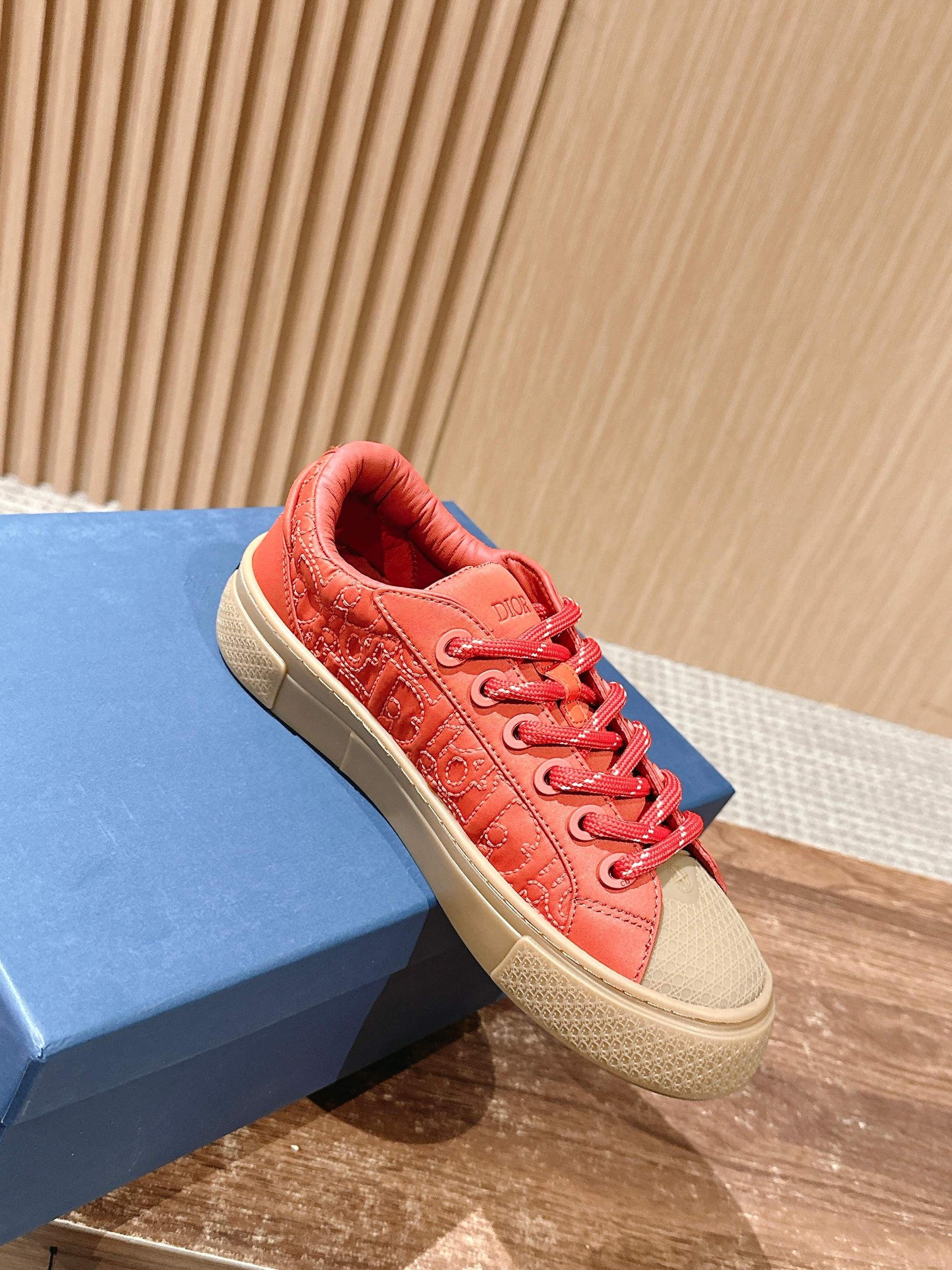 Dior x Stone Island B33# Casual Skate Sneakers, Red