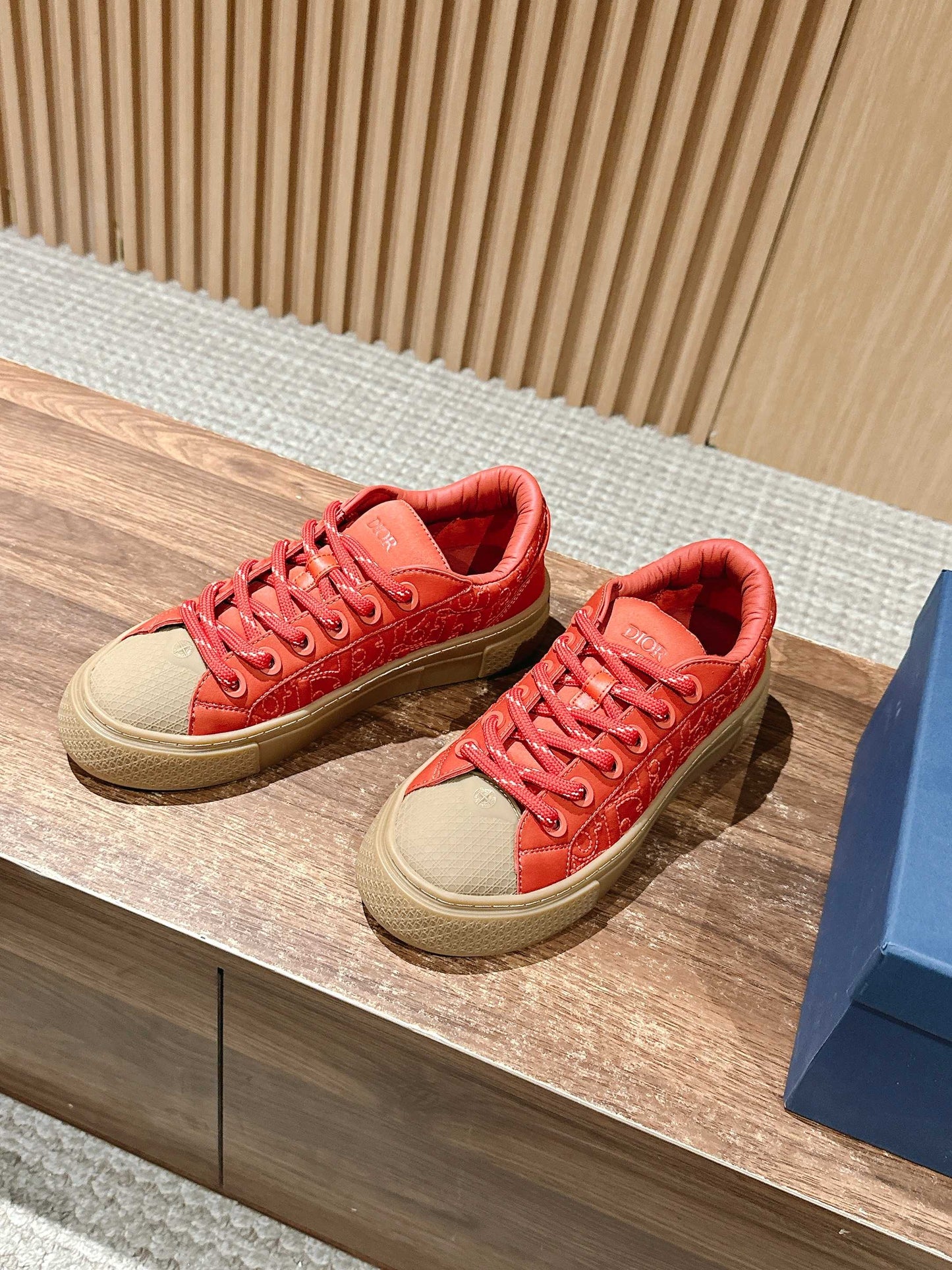 Dior x Stone Island B33# Casual Skate Sneakers, Red