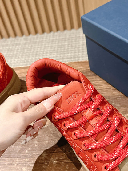 Dior x Stone Island B33# Casual Skate Sneakers, Red