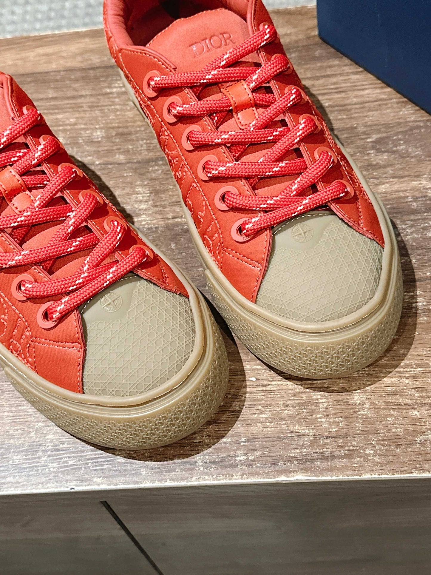 Dior x Stone Island B33# Casual Skate Sneakers, Red