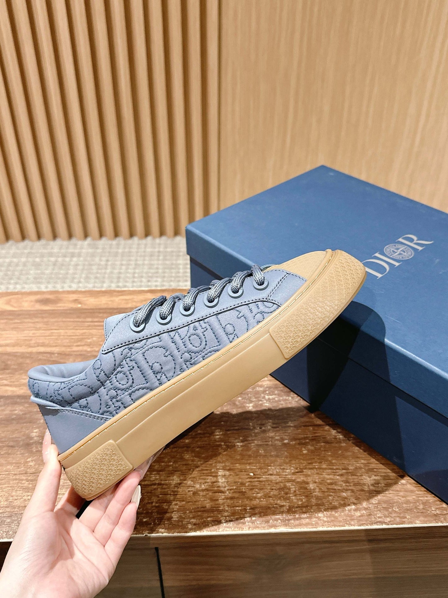 Dior x Stone Island B33# Casual Skate Sneakers, Blue