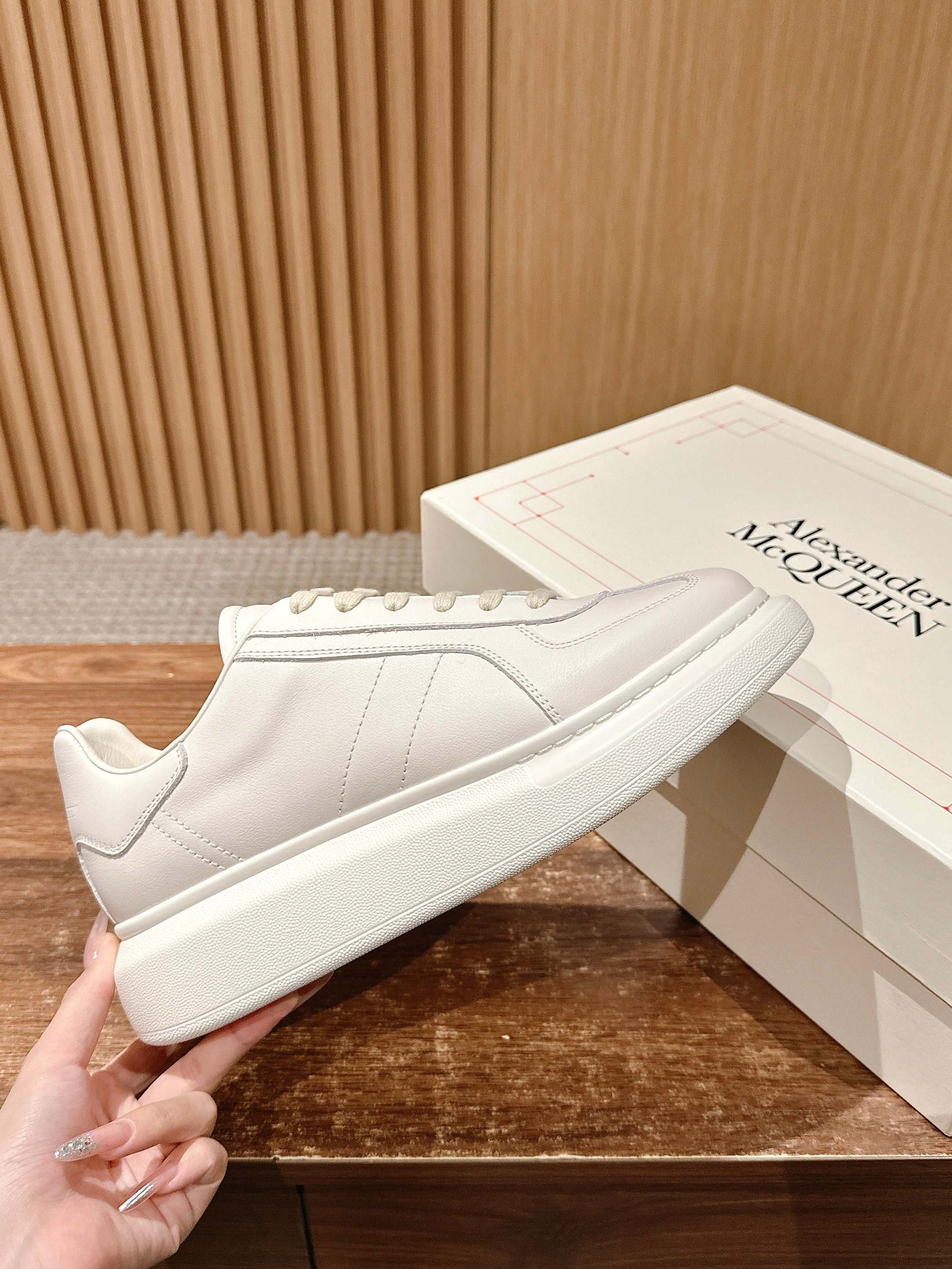 Alexander McQueen Trainer Sneakers, Off-white
