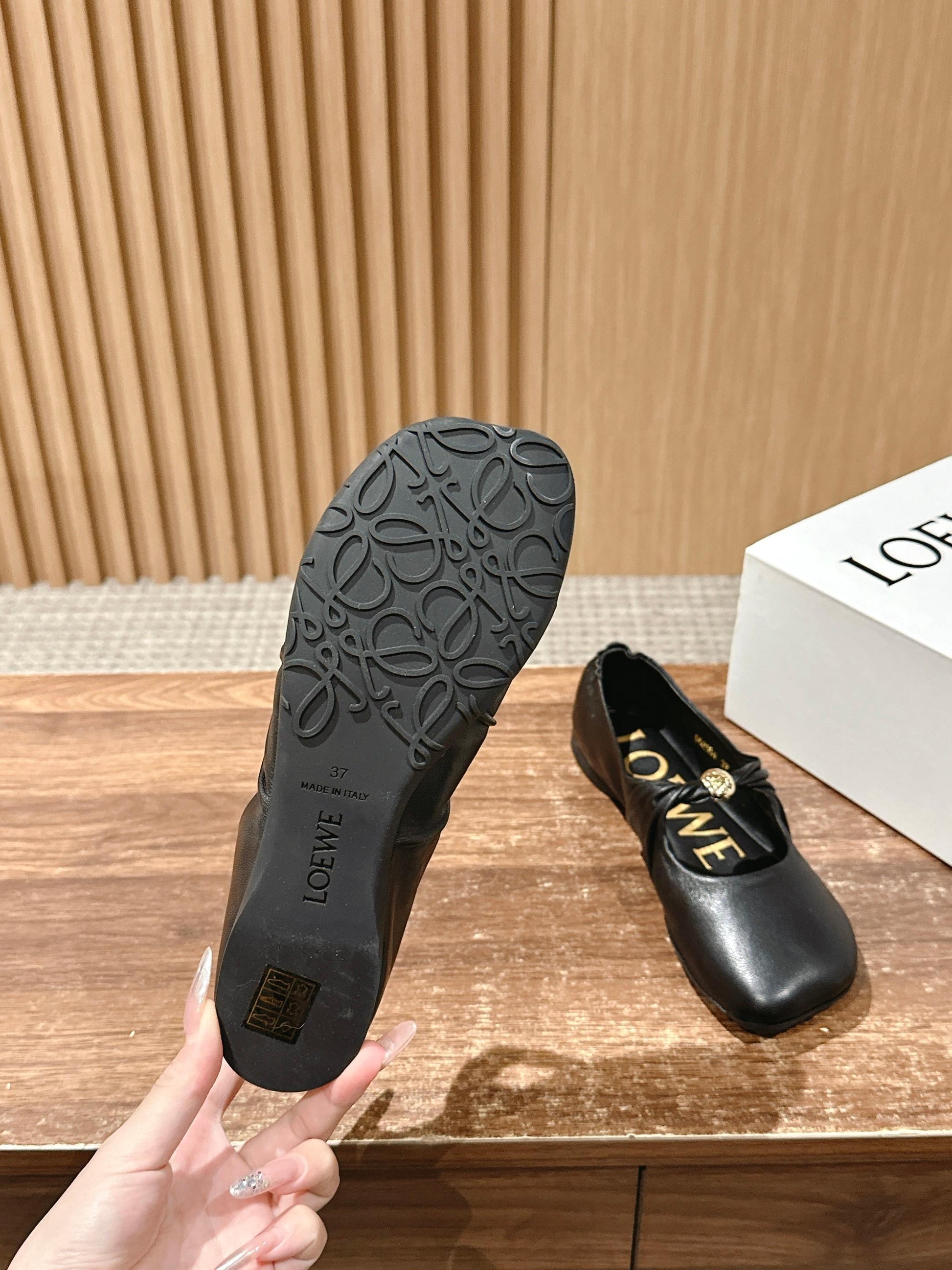 Loewe’s new “granny” pumps / grandma pumps, Black