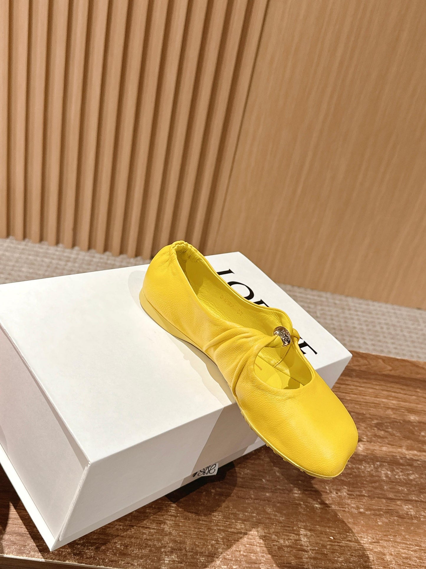Loewe’s new “granny” pumps / grandma pumps, Yellow