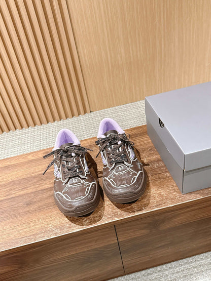 Balenciaga New Hampton Unisex Casual Sneakers, Brown