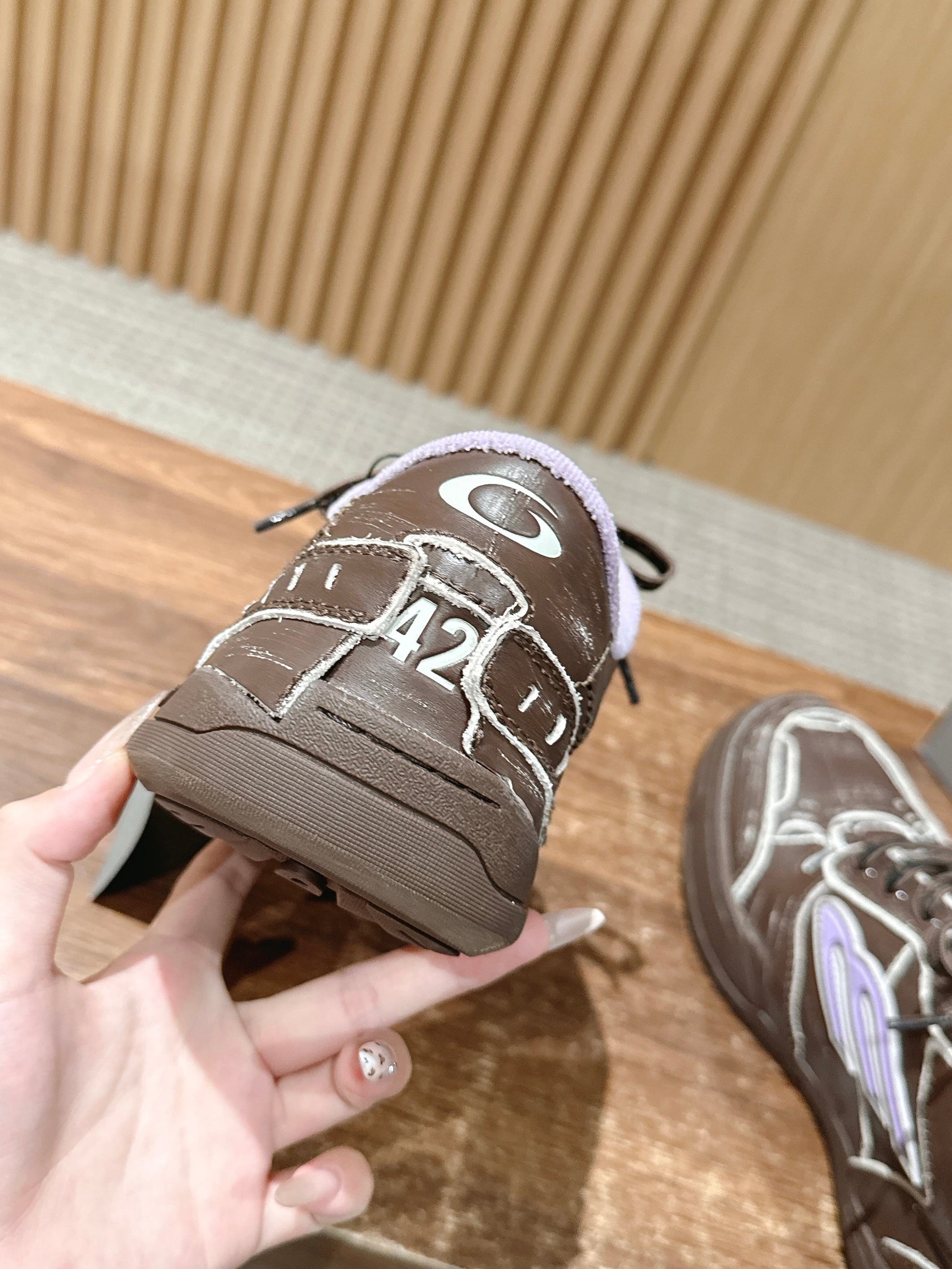 Balenciaga New Hampton Unisex Casual Sneakers, Brown