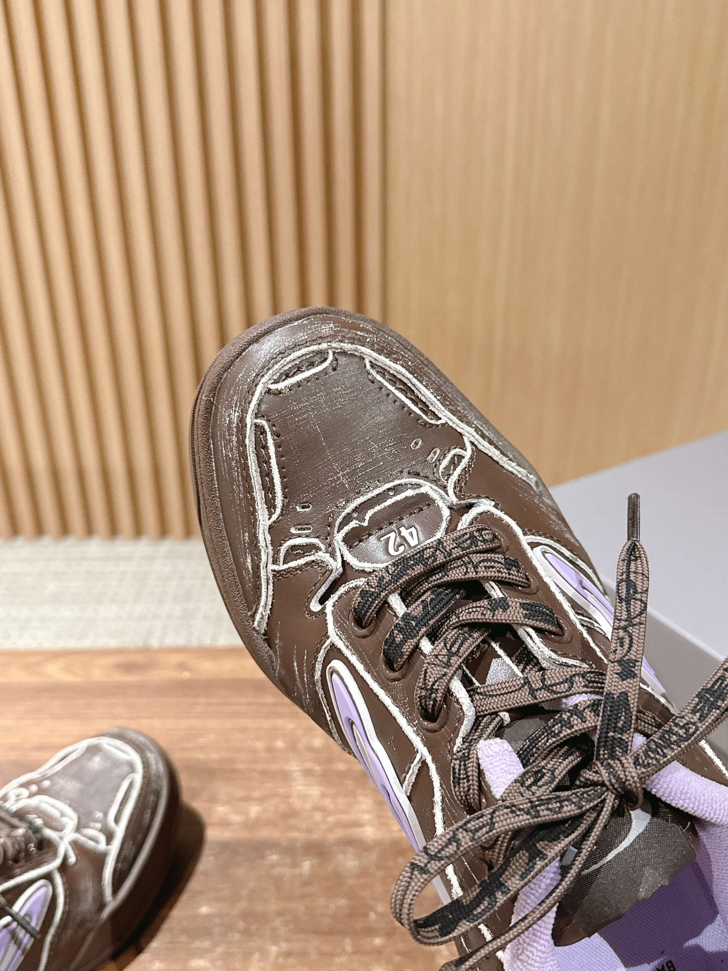 Balenciaga New Hampton Unisex Casual Sneakers, Brown